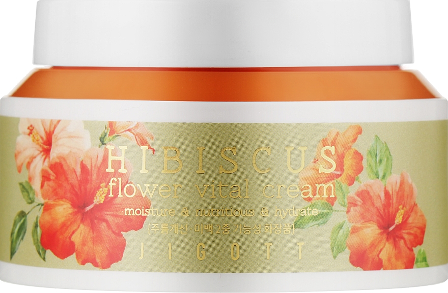 Krem do twarzy Anti-aging z ekstraktem z hibiskusa - Jigott Hibiscus Flower Vital Cream
