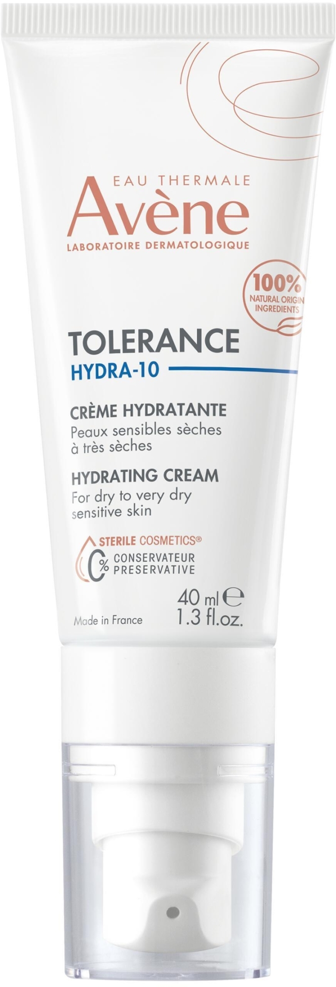 Krem nawilżający - Avene Tolerance Hydra-10 Hydrating Cream — Zdjęcie 40 ml