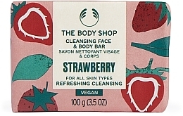 Mydło truskawkowe - The Body Shop Face And Body Strawberry Soap — Zdjęcie N1