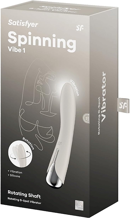 Wibrator do stymulacji punktu G, beżowy - Satisfyer Spinning Vibe 1 Beige — Zdjęcie N1