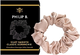 Gumka do włosów, szampan - Philip B Silky Smooth Classic Scrunchie — Zdjęcie N2