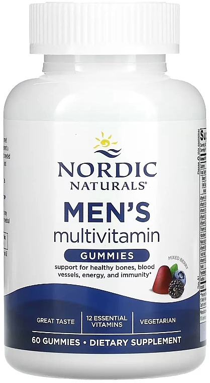 Żelki multiwitaminowe dla mężczyzn, jagodowe - Nordic Naturals Men's Multivitamin Gummies Mixed Berry — Zdjęcie N1