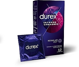 Kup Prezerwatywy lateksowe z lubrykantem silikonowym, z wytłoczonym stymulującym lubrykantem żelowym, 12 szt. - Durex Intense Orgasmic