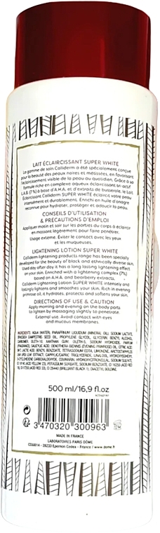 Rozświetlający balsam do ciała - Calliderm Super White Lightening Body Lotion — Zdjęcie N2