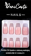 Tipsy kwadratowe Ombre, 24 sztuki - Deni Carte Nails 7028 — Zdjęcie N1