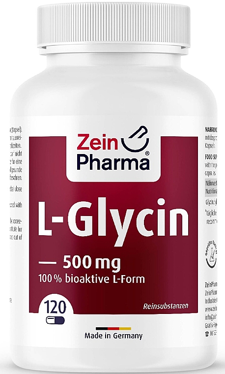 Suplement diety L-glicyna, 500 mg - ZeinPharma L-Glycine 500mg — Zdjęcie N1