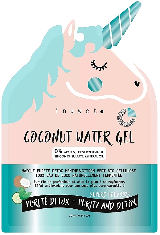 Maseczka do twarzy Detoks - Inuwet Coconut Water Gel Purity Detox Face Mask — Zdjęcie N1