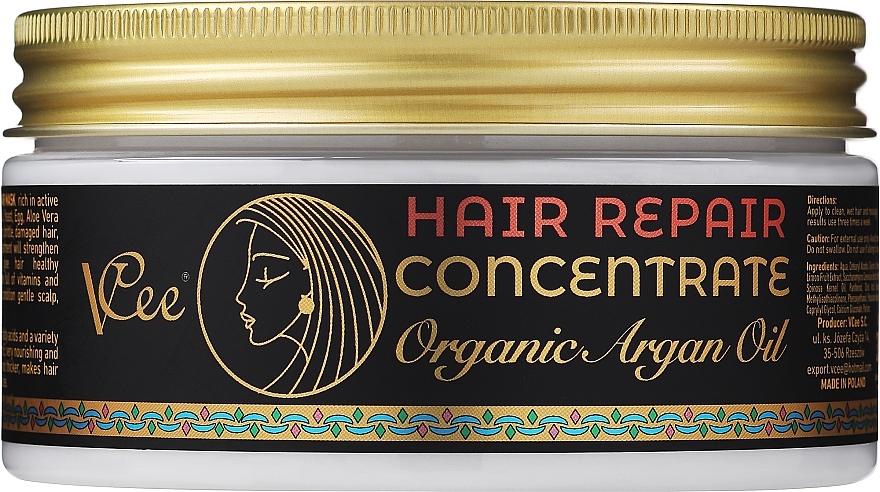 Regenerująca maska do włosów z olejem arganowym - VCee Hair Repair Concentrate Maroccan Argan Oil — Zdjęcie N1