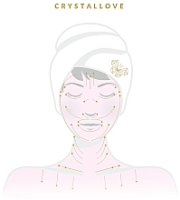 Różowy zestaw do pielęgnacji twarzy - Crystallove (roller + płytka Gua Sha + buteleczka roll-on) — фото N2
