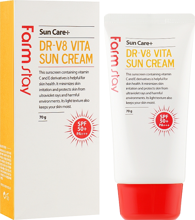 Krem do opalania SPF 50+ - FarmStay DR-V8 Vita Sun Cream — Zdjęcie N1