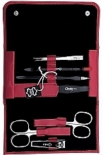 Zestaw do manicure Summer Folding, 7 elementów w czerwonym etui - Credo Solingen Luxurious — Zdjęcie N2