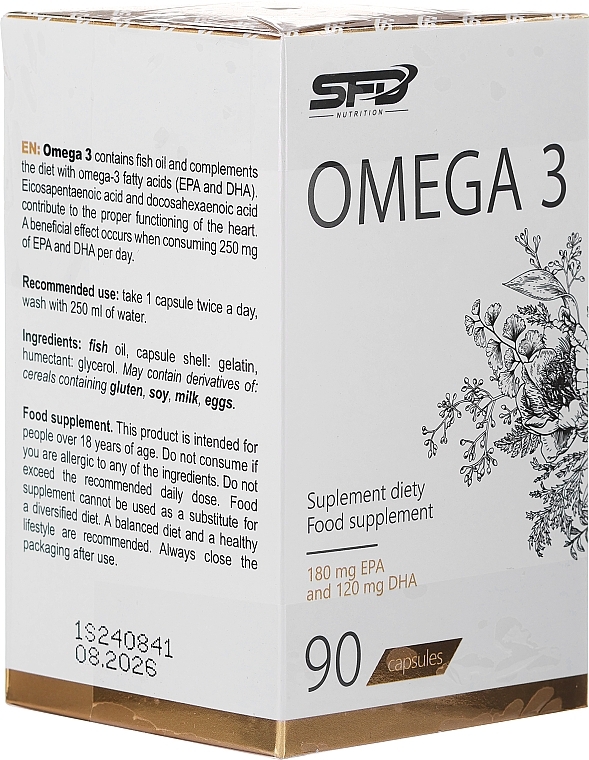 PRZECENA! Suplement diety Omega 3 - SFD Nutrition Omega 3 1000mg * — Zdjęcie N1