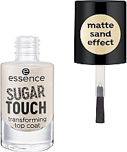 Top coat z efektem matowego piasku - Essence Sugar Touch Transforming Top Coat — Zdjęcie N1