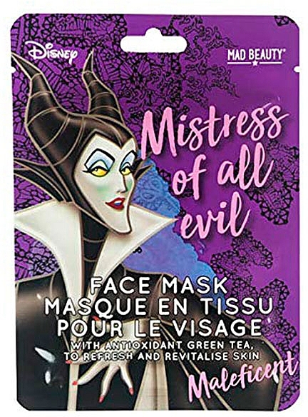 Maska do twarzy - Disney Mad Beauty Sheet Maleficent Face Mask — Zdjęcie N1