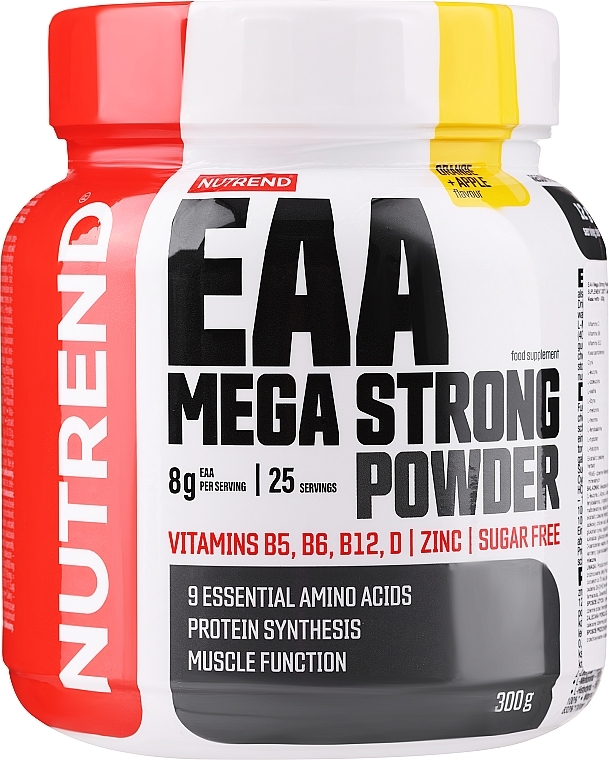 Aminokwasy Pomarańcza + jabłko - Nutrend EAA Mega Strong Powder — Zdjęcie N1