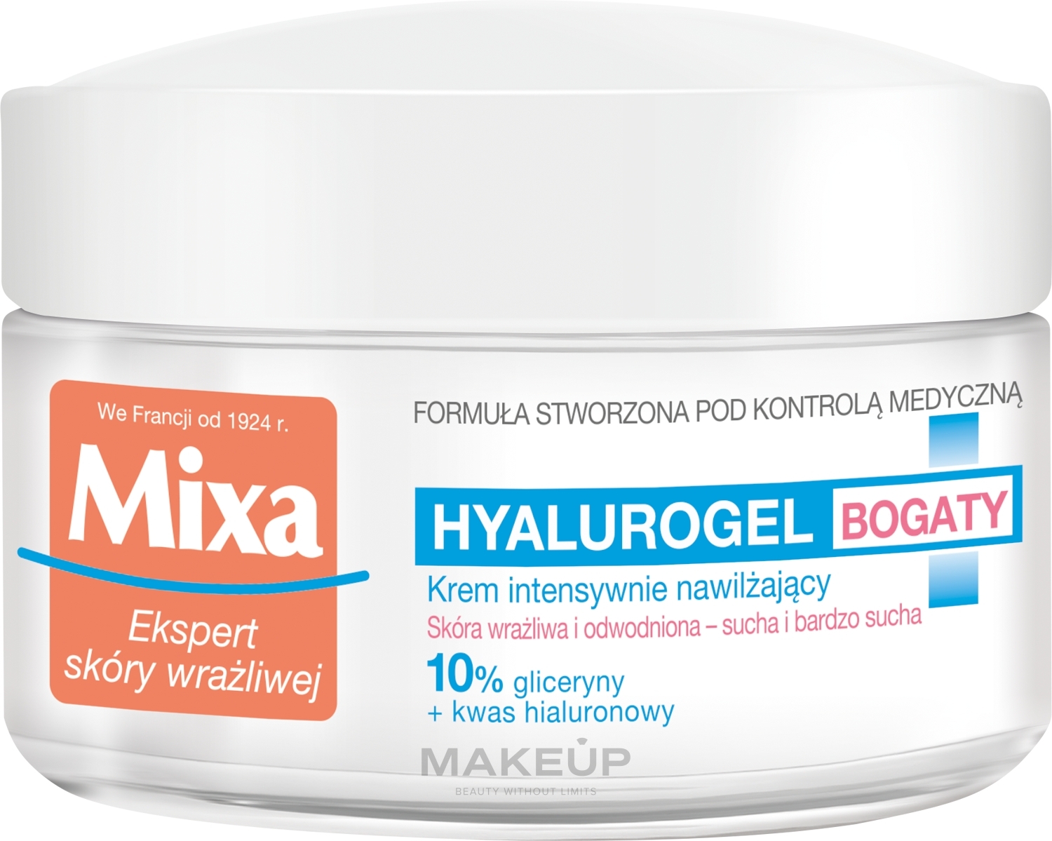 Nawilżający krem do twarzy - Mixa Hyalurogel Moisturizing Face Cream — Zdjęcie 50 ml