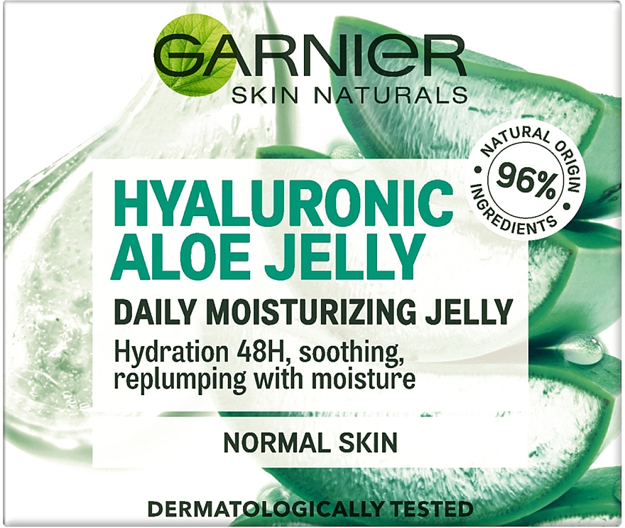 Lekki żel-krem nawilżający do twarzy z kwasem hialuronowym i ekstraktem z aloesu - Garnier Skin Naturals Hyaluronic Aloe Jelly — Zdjęcie N2