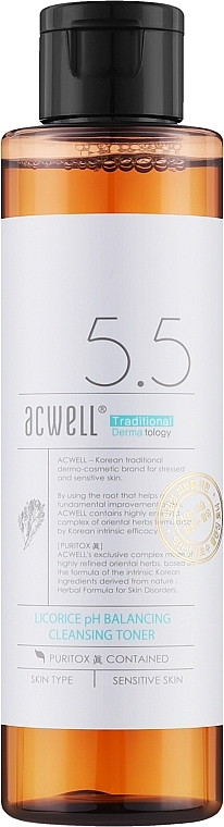 Oczyszczający toner do skóry wrażliwej - Acwell Licorice Ph Balancing Cleansing Toner	 — Zdjęcie N1