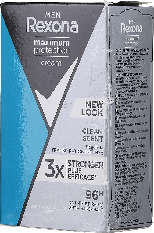 PRZECENA! Antyperspirant w sztyfcie dla mężczyzn - Rexona Men Maximum Protection Clean Scent * — Zdjęcie N3