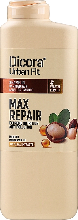 PRZECENA! Szampon do włosów zniszczonych - Dicora Urban Fit Shampoo Max Repair * — Zdjęcie N1