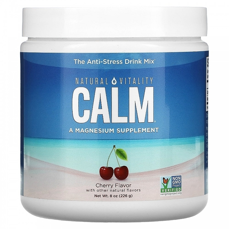 Suplement diety kojący Wiśnia - Natural Vitality Calm The Anti-Stress Drink Mix Cherry  — Zdjęcie N1