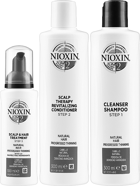 Zestaw - Nioxin Hair System 2 Kit (shmp/300ml + cond/300ml + mask/100ml) — Zdjęcie N2