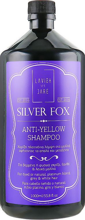 Szampon przeciw żółtym tonom - Lavish Care Silver Fox Anti-Yellow Shampoo — Zdjęcie N1