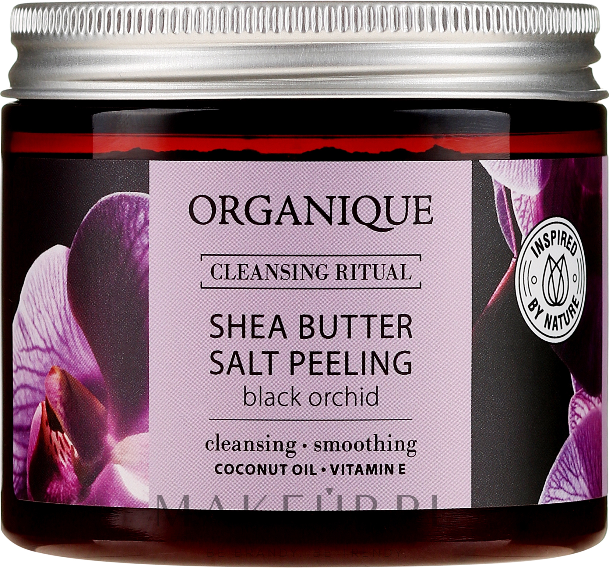 Peeling solny do ciała z masłem shea Czarna Orchidea - Organique Cleansing Ritual Shea Butter Salt Peeling Black Orchid — Zdjęcie 200 ml