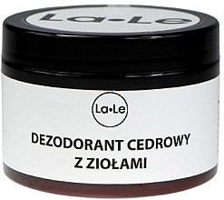 Kup Dezodorant w kremie z olejem cedrowym i ziołami - La-Le Cream Deodorant
