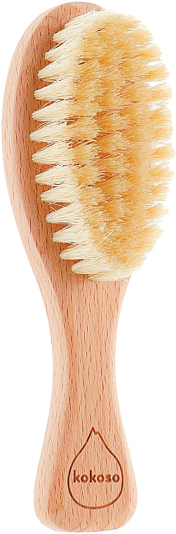 Drewniana szczotka do włosów z naturalnego włosia - Kokoso Baby Natural Baby Hairbrush