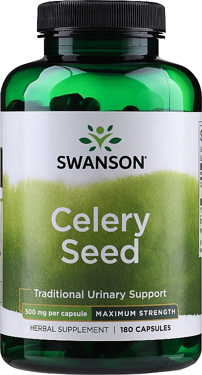 Suplement diety Nasiona selera, 500 mg - Swanson Celery Seed — Zdjęcie N1