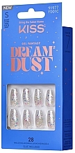 Zestaw sztucznych paznokci, rozmiar S, 28 szt. - Kiss Gel Fantasy Dream Dust — Zdjęcie N1