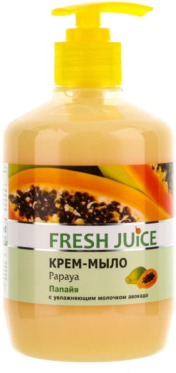 Kremowe mydło Papaja (z dozownikiem) - Fresh Juice Papaya — Zdjęcie N1