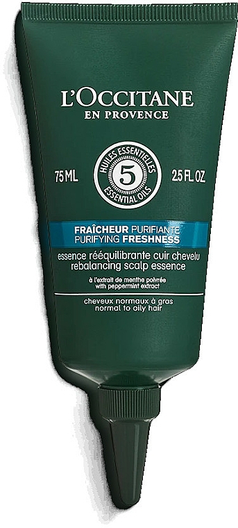 Oczyszczająca esencja do włosów - L'Occitane Aromachologie Purifying Freshness Rebalancing Scalp Essence — Zdjęcie N1