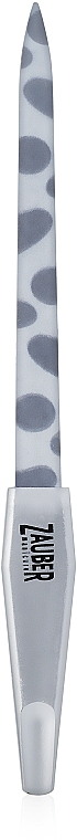 Metalowy pilnik do paznokci, 03-025A, szary w kółeczka - Zauber — Zdjęcie N1
