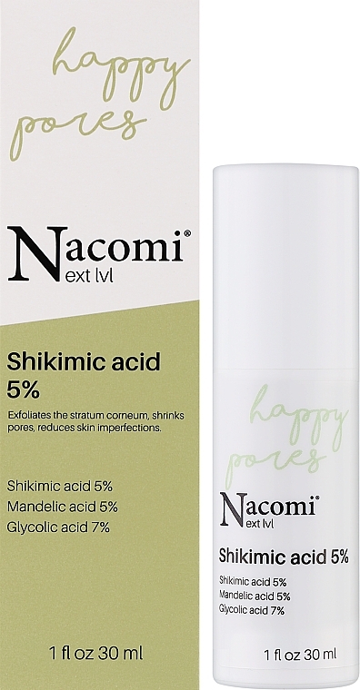 Serum normalizujące do skóry problematycznej, 5% kwas szikimowy - Nacomi Next Level Shikimic Acid 5% Serum — Zdjęcie N2