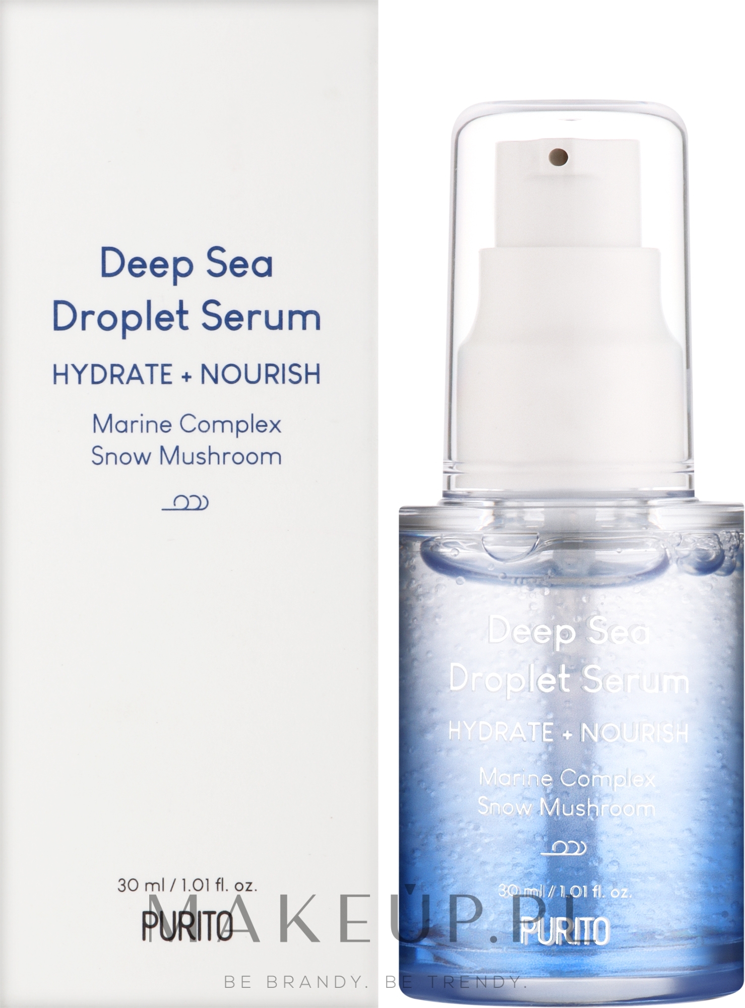 Nawilżające serum mineralne poprawiające elastyczność skóry - Purito Deep Sea Droplet Serum — Zdjęcie 30 ml