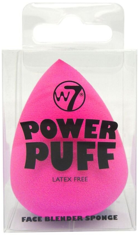 Gąbka do makijażu - W7 Power Puff Latex Free Foundation Face Blender Sponge Hot Pink — Zdjęcie N1