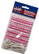 Kup Wałki do zakręcania włosów na zimno 7/91 mm, biało-różowe - Ronney Professional