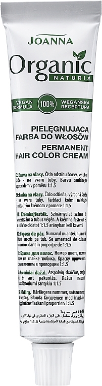 PRZECENA! Pielęgnująca farba do włosów - Joanna Naturia Organic Permanent Hair Color Cream * — Zdjęcie N2