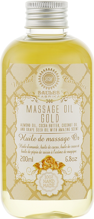 Olejek do masażu ciała Złoty - Saules Fabrika Massage Oil