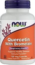 Kwercetyna z bromelainą, 120 kapsułek - Now Foods Quercetin With Bromelain — Zdjęcie N1
