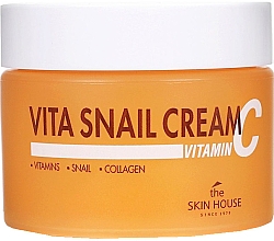Rozświetlający krem do twarzy ze śluzem ślimaka - The Skin House Vita Snail Cream Vitamin C — Zdjęcie N1