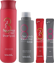 Zestaw - Masil 8 Seconds Salon Hair Set (mask/200ml + mask/8ml + shm/300ml + shm/8ml ) — Zdjęcie N2