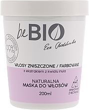 Naturalna maska do włosów z ekstraktem z kwiatu inula, włosy zniszczone i farbowane - BeBio Natural Mask For Damaged And Colour-treated Hair — Zdjęcie N1