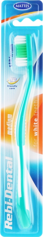 Szczoteczka do zębów Rebi-Dental M43, średnia twardość, zielona - Mattes Rebi-Dental M43 Medium Toothbrush — Zdjęcie N1