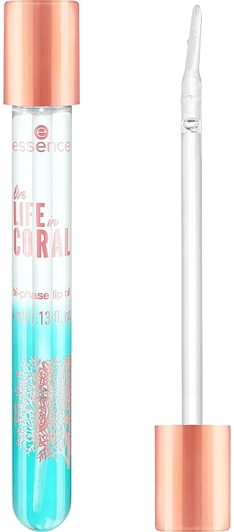 Dwufazowy olejek do ust - Essence Live Life In Coral Bi-phase Lip Oil — Zdjęcie N1