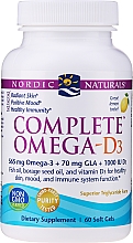 Kompleks kwasów Omega i witaminy D3 w żelowych kapsułkach - Nordic Naturals Complete Omega- D3 Lemon — Zdjęcie N3