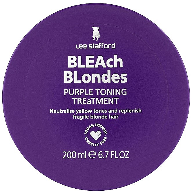 Fioletowa maska neutralizująca żółty odcień włosów - Lee Stafford BLEAch Blondes Toning Mask Purple Reign — Zdjęcie N1