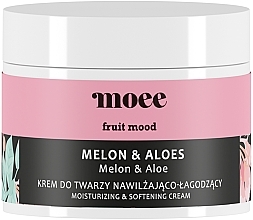 Nawilżająco-łagodzący krem do twarzy Melon i aloes - Moee Fruit Mood Melon & Aloe — Zdjęcie N1